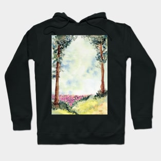 Vintage Dreamy Forest Landscape Painting Hoodie